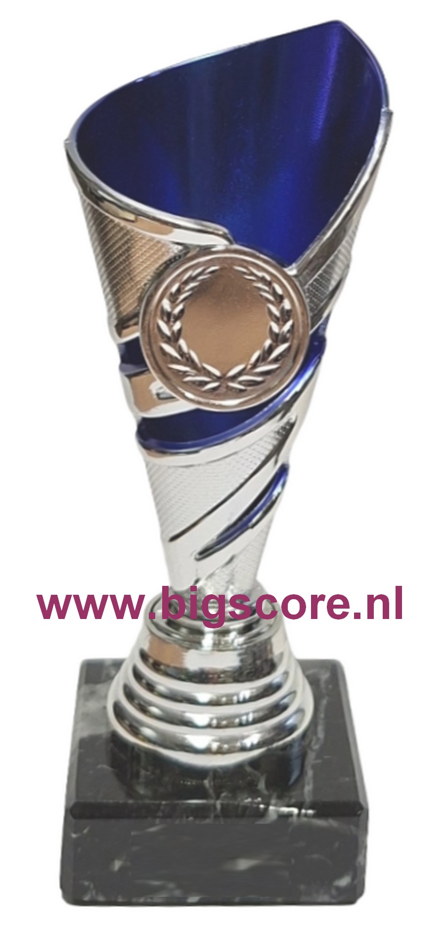 AUB 033 Beker Blauw-Zilver LAATSTE 2 x OP=OP!!